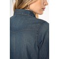 Camisa vaquera manga larga mujer