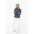 Camisa vaquera manga larga mujer