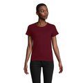 Camiseta Ajustada Algodón Mujer Burgundy Xxl