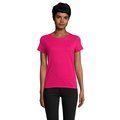 Camiseta Ajustada Algodón Mujer Fuchsia M