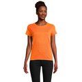 Camiseta Ajustada Algodón Mujer Naranja L