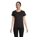 Camiseta Ajustada Algodón Mujer Negro Profundo Xxl