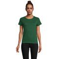 Camiseta Ajustada Algodón Mujer Verde Botella Oscuro Xxl