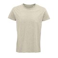 Camiseta ajustada de cuello redondo para hombre Heather Beige Xxl