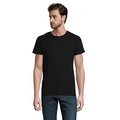 Camiseta ajustada de cuello redondo para hombre Negro Profundo 4Xl