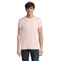 Camiseta ajustada de cuello redondo para hombre Rosa Jaspeado XL