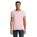 Camiseta ajustada de cuello redondo para hombre Rosa Pálido L