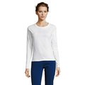 Camiseta Ajustada Manga Larga Mujer Blanco XL