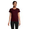 Camiseta Ajustada Mujer Algodón Orgánico Burgundy Xxl
