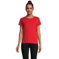 Camiseta Ajustada Mujer Algodón Orgánico Rojo Brillante M