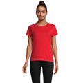Camiseta Ajustada Mujer Algodón Orgánico Rojo Brillante S