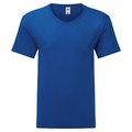 Camiseta Algodón Cuello Pico Adulto Azul XL