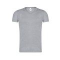 Camiseta Algodón Cuello Pico Adulto Gri L
