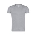 Camiseta Algodón Cuello Pico Adulto Gri S
