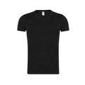 Camiseta Algodón Cuello Pico Adulto Neg S