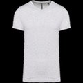 Camiseta de algodón con cuello de pico Ash Heather L