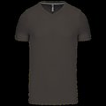Camiseta de algodón con cuello de pico DARK GREY 4XL