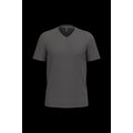 Camiseta de algodón con cuello de pico Dark Grey Xxl
