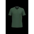 Camiseta de algodón con cuello de pico Forest Green S