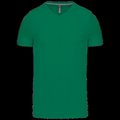 Camiseta de algodón con cuello de pico Kelly Green M