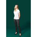 Camiseta algodón cuello pico mujer