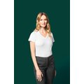 Camiseta algodón cuello pico mujer