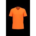 Camiseta de algodón con cuello de pico Orange 3Xl