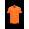 Camiseta de algodón con cuello de pico Orange M
