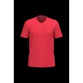 Camiseta de algodón con cuello de pico Red 3Xl