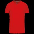 Camiseta de algodón con cuello de pico Red 4XL