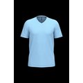 Camiseta de algodón con cuello de pico Sky Blue 4Xl