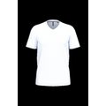 Camiseta de algodón con cuello de pico White S