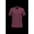 Camiseta de algodón con cuello de pico Wine L