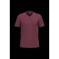 Camiseta de algodón con cuello de pico Wine S