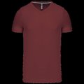 Camiseta de algodón con cuello de pico Wine XXL