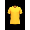 Camiseta de algodón con cuello de pico Yellow Xl