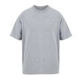 Camiseta de algodón para hombre oversize Gris Claro Mélange Xl