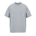 Camiseta de algodón para hombre oversize Gris Claro Mélange Xxl