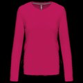 Camiseta algodón de manga larga mujer Fuchsia S