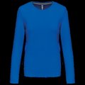 Camiseta algodón de manga larga mujer Light Royal Blue L