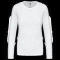 Camiseta algodón de manga larga mujer White S