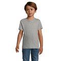 Camiseta Algodón Niño Cuello Elástico Gris Jaspeado 10 Años