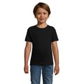 Camiseta Algodón Niño Cuello Elástico Negro Profundo 12 Años
