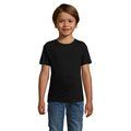 Camiseta Algodón Niño Cuello Elástico Negro Profundo 4 Años