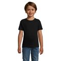 Camiseta Algodón Niño Cuello Elástico Negro Profundo L