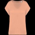 Camiseta algodón orgánico mujer holgada Apricot S
