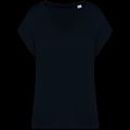 Camiseta algodón orgánico mujer holgada Black M