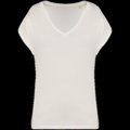Camiseta algodón orgánico mujer holgada Ivory M