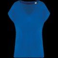 Camiseta algodón orgánico mujer holgada Sea Blue M