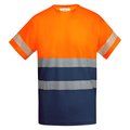 Camiseta Alta Visibilidad Manga Corta Marino/Naranja Fluor 4Xl